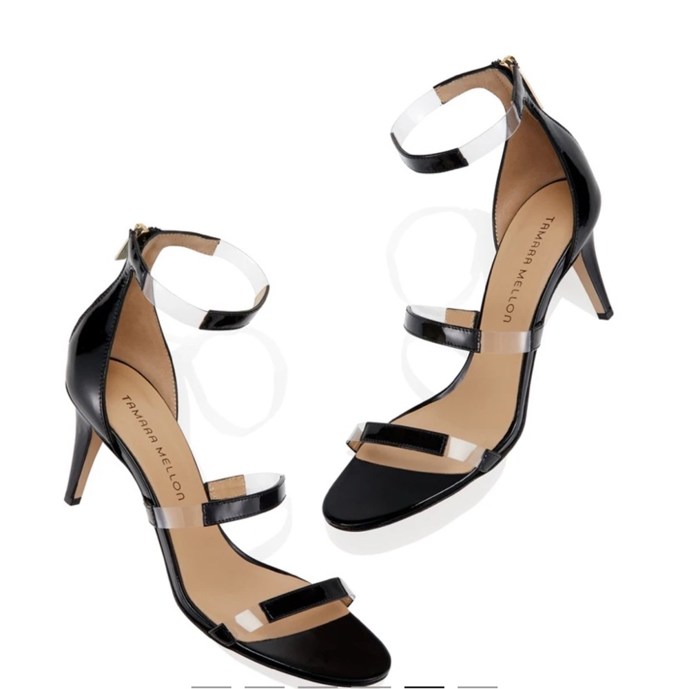 NIB TAMARA MELLON FRONTLINE 75MM HEELS BLACK
